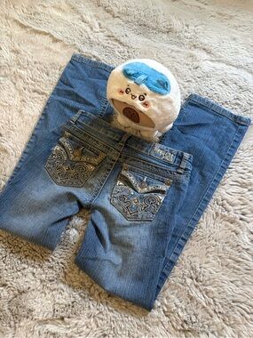 Request Jeans Y2K Embellished Flap Pocket Low Rise Bootcut Jeans Size 7